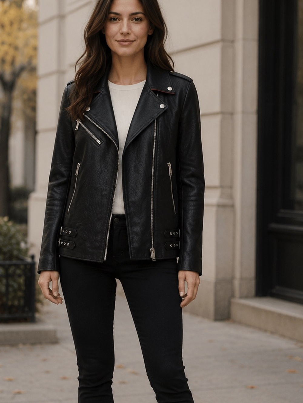 NWT BCBGeneration Black Moto Jacket Size M MSRP $248